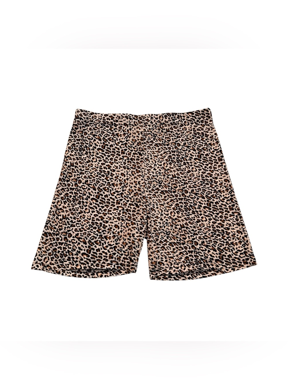Athletic leopard pattern shorts